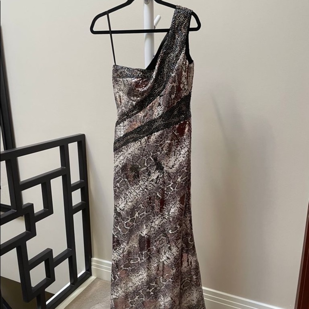 One Shoulder Evening Gown